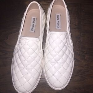 Steve Madden White Quilted Sneakers 9